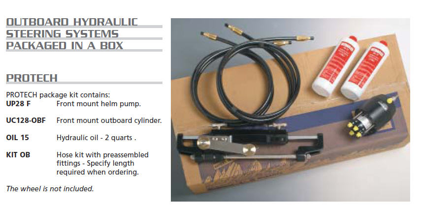PROTECH 1.1 - O/B HYDRAULIC STEERING KIT 300HP